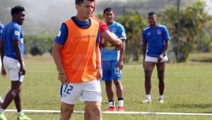 Matías Garrido durante el entrenamiento de Olimpia de este martes. Foto: Efraín Salgado.