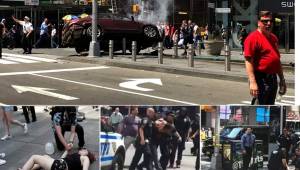 Un auto que se conducía con exceso de velocidad arrolló este jueves a la hora del almuerzo a al menos 20 peatones que paseaban por una acera de la céntrica plaza de Times Square, de la ciudad de Nueva York