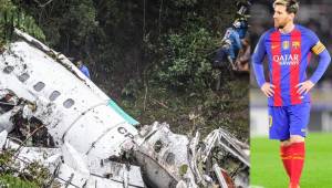 Messi viajó en el mismo avión que murieron los jugadores brasileños.