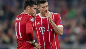James Rodríguez y Lewandowski son las principales armas del Bayern Munich.