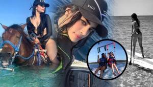 La bella Marian Santos, cantante mexicana, sigue vacacionando en Roatán junto al futbolista hondureño Alberth Elis, ella ha compartido nuevas fotos de su viaje.