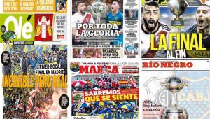 River Plate y Boca Juniors se juegan gran parte de su historia está tarde en el Santiago Bernabéu y los periódicos más importantes del mundo no se tardaron en darle relevancia en sus portadas.