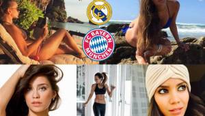 Afuera de la cancha también hay otro clásico europeo. Se trata de las hermosas mujeres de los futbolistas del Real Madrid y Bayern Munich, que se miden este martes por la Champions League.