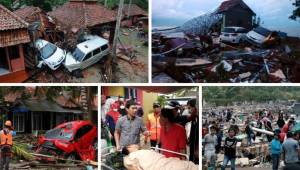 Este sábado ocurrió un nuevo desastre natural en Indonesia que dejó cientos de heridos y decena de muertos. A continuación las fotos del Tsunami que sucedió en el país Asiático.