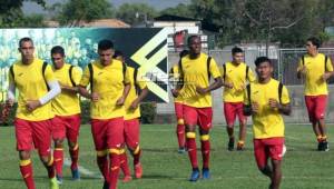 Real España se alista para enfrentar el sábado en el Morazán al San Carlos de Costa Rica en su segundo amistoso internacional. Fotos Gilberto Sierra