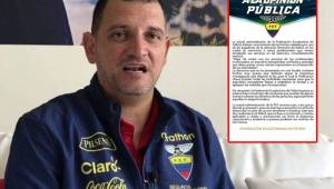 La FEF dio a conocer la separación de Luis Pescarolo por presunto acoso sexual hacia una de las jugadores de la selección femenina de Ecuador.