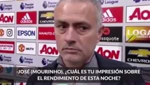 Mourinho respondió de mala forma a las preguntas de un periodista.