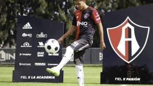 El hondureño Cristian Cálix está entre los convocados del Atlas para el partido de esta noche frente al Puebla en el Jalisco por la Liga MX. Foto cortesía