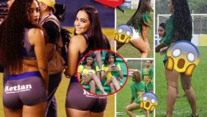 Las linduras que engalanan los partidos de Liga Nacional de Honduras se descuidaron un instante y el lente de DIEZ las captó así.