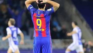 Luis Suárez se fue en blanco con el Barcelona en Anoeta.