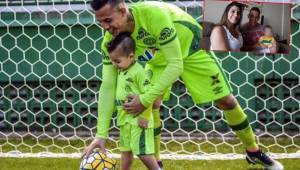 Danilo y su pequeño hijo en una sesión de fotografías que les hicieron antes que el portero muriera en el vuelo del Chapecoense.