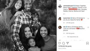 Esta es la publicación de Vanessa dedicada a Kobe Bryant en Navidad. Más que conmovedor.