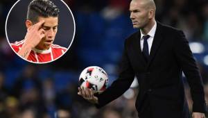 James Rodríguez no tuvo la confianza de Zinedine Zidane en el Real Madrid.