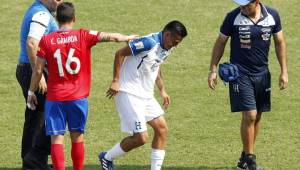 Andy Najar se lesionó al minuto 6 del juego entre Honduras y Costa Rica. El catracho se perderá el duelo del Anderlecht ante Manchester United por Europa League. Foto DIEZ