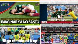 Brasil venció 2-0 a México y lo eliminó del Mundial de Rusia 2018 en octavos de final. La prensa mexicana e internacional reaccionó de esta manera.