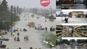 Miles de personas se encuentran atrapadas en sus hogares por las históricas inundaciones que a su paso está dejando el huracán Harvey en Houston, Texas.
