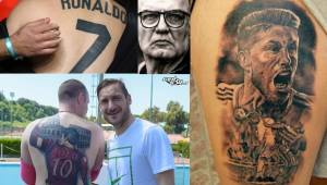 Estos son algunos de los tatuajes más locos de los aficionados del fútbol, Cristiano, Messi, Maradona y otras figuras del deporte han sido plasmada en la piel de estos hinchas.