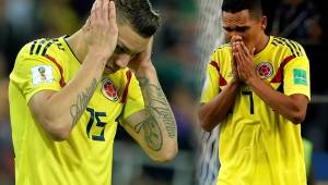 Los seleccionados colombianos, Mateus Uribe y Carlos Bacca, fallaron los penales en los lanzamientos contra Inglaterra y reciben amenazas de muerte. Fotos EFE