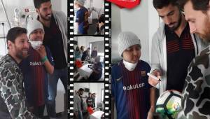 El niño hondureño Gustavo Manzano se encuentra hospitalizado en Barcelona recibiendo tratamiento contra la leucemia y recibió la visita de Leo Messi y Luis Suárez.