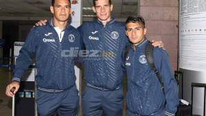 Jonathan Rougier, Matías Galvalíz y Roberto Moreira viajaron a Belice con la ilusión de asegurar el pase en Liga Concacaf. Foto Ronald Aceituno