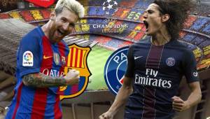Las estrellas sudamericanas, Lionel Messi y Edinson Cavani, por el pase a cuartos de Champions League.