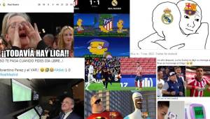 El conjunto merengue logró sacar un punto gracias al gol de Benzema en los últimos minutos. La gallinita de Suárez fue protagonista en los memes.