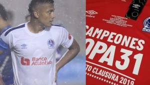 Se ha filtrado el diseño de la camisa con la que Olimpia festejaría la conquista de la Copa 31 pero se quedó con ellas fabricadas. Fotos cortesía