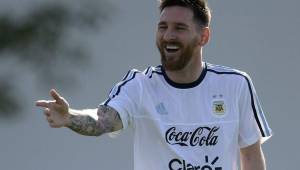 Leo Messi delantero del Barcelona se encuentra concentrado con la selección de Argentina.
