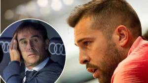 Jordi Alba espera que los problemas de Lopetegui en el Real Madrid se puedan solucionar por el bien del entrenador.