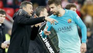 Piqué siempre mantuvo una buena relación con el técnico Luis Enrique; ambos, azulgranas a morir.