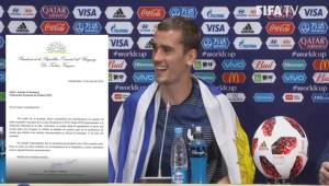Antoine Griezmann recibió una carta de agradecimiento por parte del presidente de Uruguay.