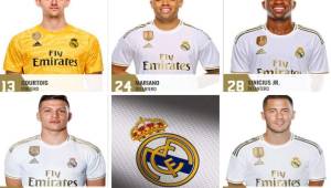 Real Madrid dio a conocer la distrubución de sus dorsales para la temporada 2019/2020. La gran novedad es que Hazard usará la camisa '7' y James Rodríguez lucirá un número que nunca había utilizado. FOTOS: Real Madrid.
