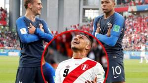 Mbappé celebró su tanto junto a Griezmann y que sirvió para vencer a Perú en Rusia 2018.