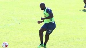 Osman Chávez entrenando con la selección nacional de Honduras.