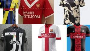 Estas son algunos de los diseños de camisa de los grandes equipos de Europa que nunca se hicieron realidad. Barcelona de blanco y Real Madrid con un estilo militar.
