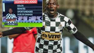 Así informó la televisión portuguesa que Alberth Elis fue el mejor en el Boavista-Porto.