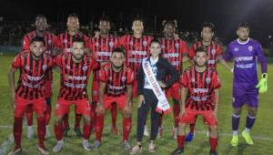 Plantilla de Atlético Choloma durante uno de sus juegos en la Liga de Ascenso. Foto: Cuenta oficial de Atlético Choloma