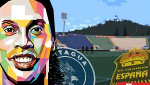 Ronaldinho se presenta esta tarde en el estadio Nacional.