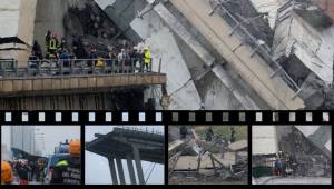 Un tramo de un viaducto de la autopista A10 se derrumbó este martes en la ciudad italiana de Génova.