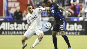 El delantero hondureño Romell Quioto está encendido en la MLS y esta noche va en la búsqueda de su quinto gol de la temporada con el Montreal. Fotos AFP