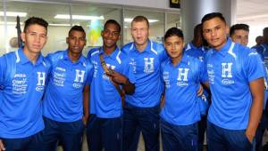 Los jugadores de la Selcción Sub-20 de Honduras se mostraron contentos previo al viaje.