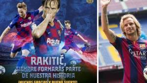 Así anunció el Barcelona la salida de Rakitic, que ahora jugará en el Sevilla.