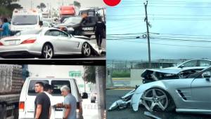 El técnico de Tigres de México, Ricardo Ferretti, sufrió un accidente en donde destruyó la parte frontal de su lujoso Mercedes Benz.