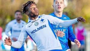 El lateral hondureño Kevin Álvarez participó los 90 minutos en un amistoso entre el Norrköping de Suecia y el Valerenga de Noruega. Fotos DIEZ