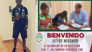 El jovencito Jeffry Miranda, delantero de la Sub-17 de Honduras ha sido fichado por el Marathón. Foto cortesía Marathón