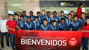 La Selección Sub20 tuvo un gran recibimiento tras su llegada al Aeropuerto Toncontín de Tegucigalpa.
