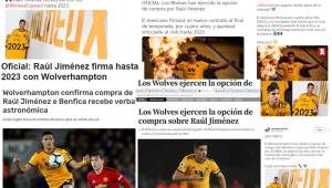 El Wolverhampton hizo oficial la compra del jugador azteca y se convirtió en uno de los fichajes más caros del fútbol mexicano. Los medios aztecas mostraron mucho orgullo tras el comunicado del conjunto inglés.