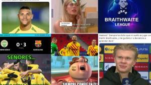 El equipo catalán venció al Ferencváros en su visita a Budapest (0-3) y sigue como puntero del grupo G. Los memes no paran de burlarse del Real Madrid y Braithwaite también es protagonista.