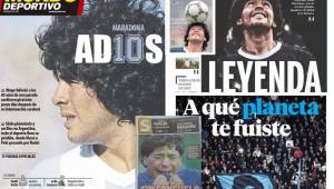 Diego Maradona fue el centro de las portadas del mundo, la muerte del '10' a los 60 años deja un gran vacío en el mundo del fútbol. Así titularon.
