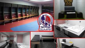 Todo lo que debes de saber de lo que tiene el camerino del Olimpia en el estadio Nacional de Tegucigalpa.